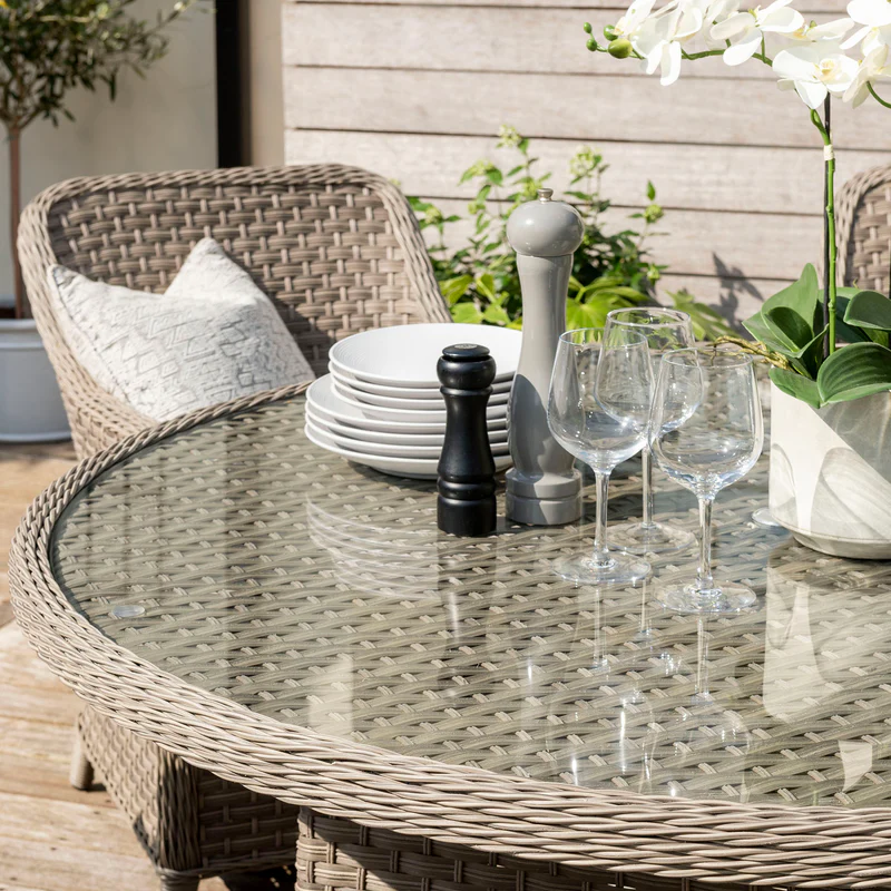 Kettler Charlbury Signature 6 Seater Round Rattan Garden Furniture Set