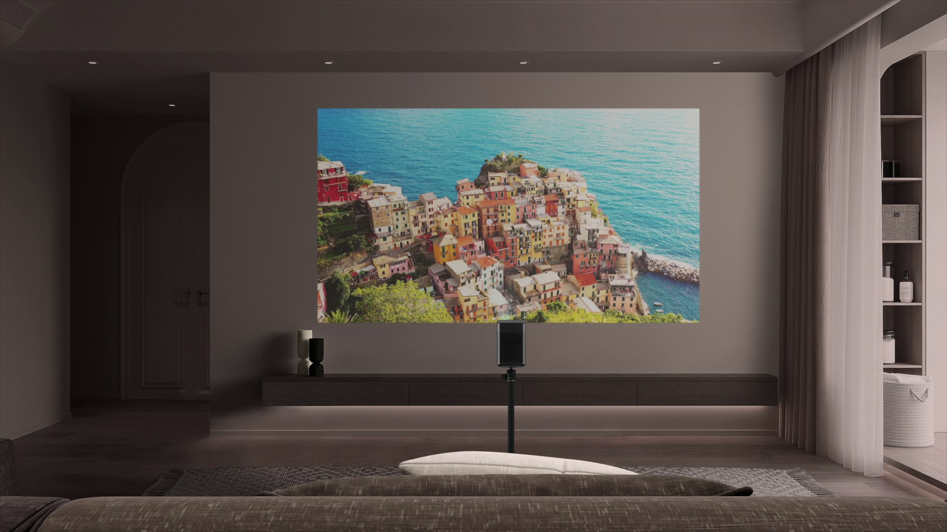 XGIMI Halo+ 1080P Portable Projector, 4K Input Supported, 700 ISO Lumens with Integrated Harman Kardon Speaker, Auto Focus&Keystone,ISA Technology, Android TV 10.0, Wireless Casting WiFi Bluetooth