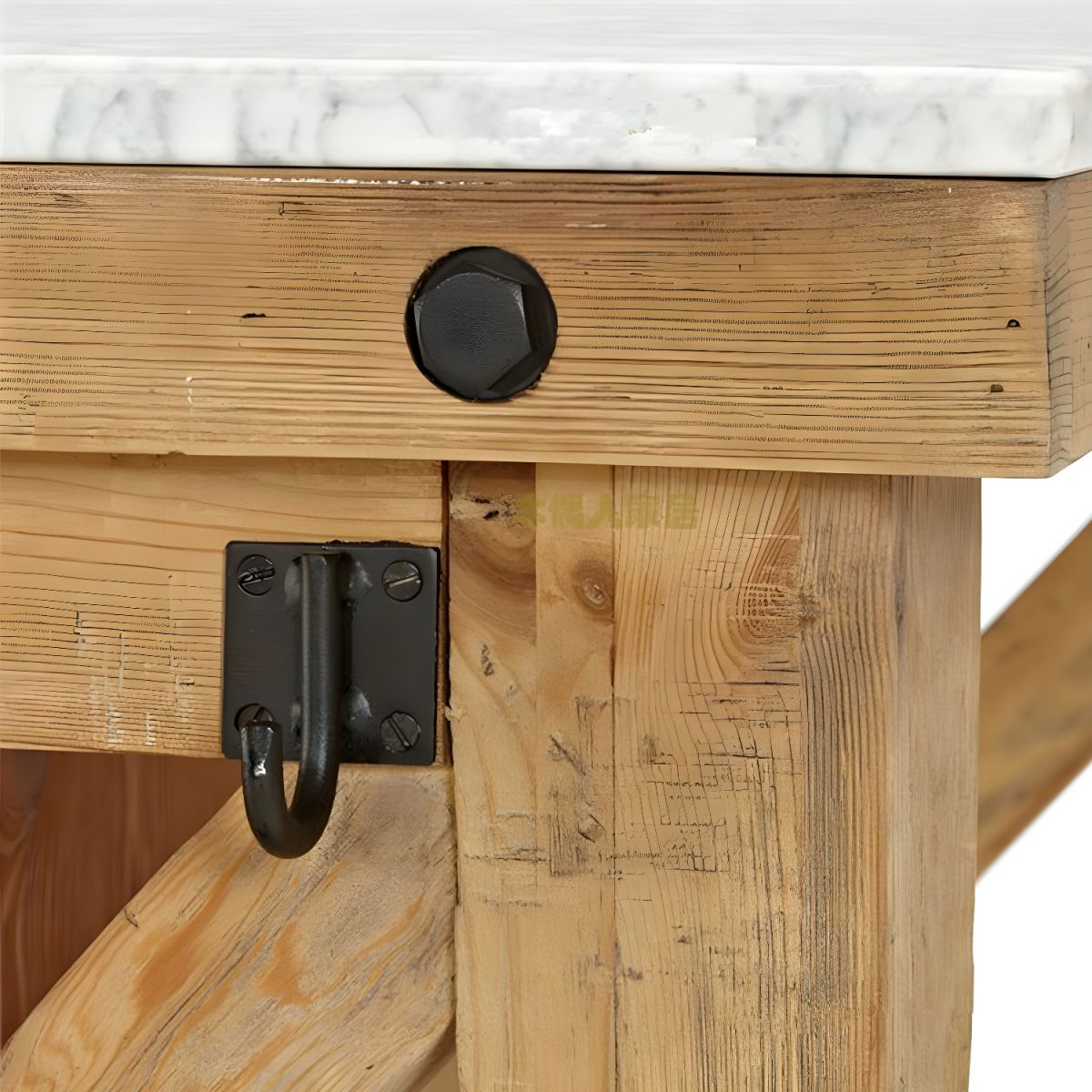 Modern Style Rolling Kitchen Cart Wood Rectangular Kitchen Island Cart with Towel Rack - 31