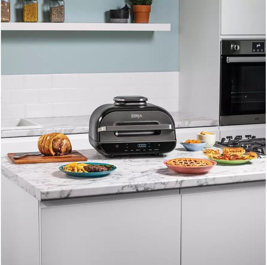 Ninja Foodi MAX Health Grill and Air Fryer [AG551UK], 3.8 L, Grey/Silver